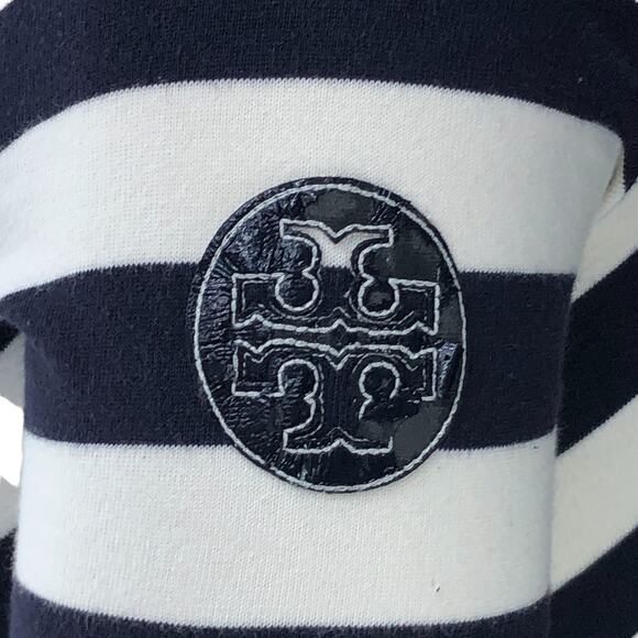 Tory Burch Womens Size M Noisetta Diagonal Stripe Stretch Dress Round Neck - Picture 6 of 16